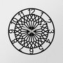 Wallity Reloj de Pared Decorativo S009 de Metal Negro 48x48 cm